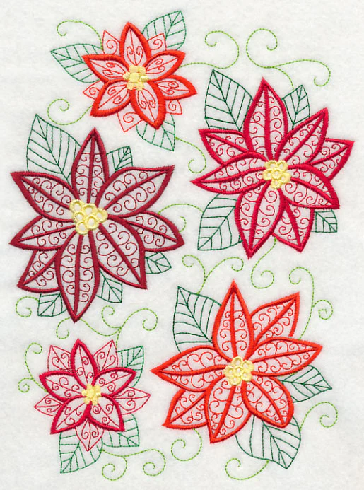 Pretty Poinsettia Collage