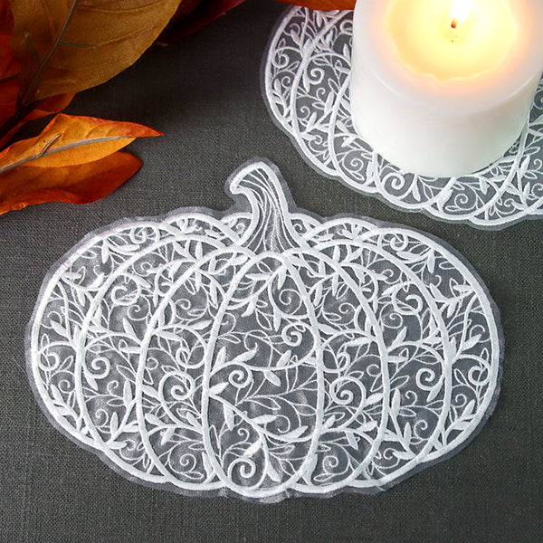 Pretty Pumpkin Doily (Organza) - Image 6