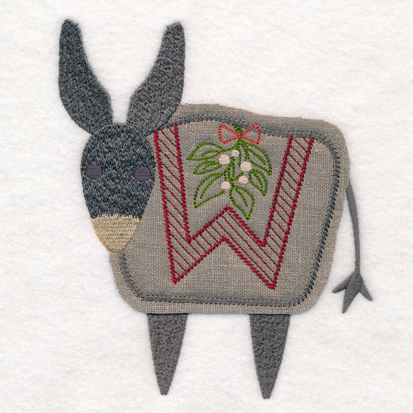 Primitive Christmas Donkey (Crafty Cut Applique) - Image 2