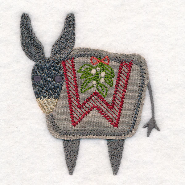 Primitive Christmas Donkey (Crafty Cut Applique) - Image 4