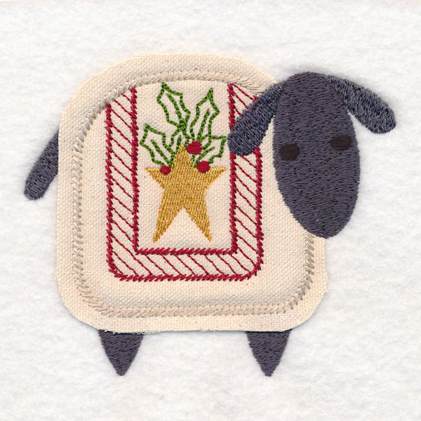 Primitive Christmas Lamb (Crafty Cut Applique) - Image 2