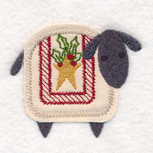 Primitive Christmas Lamb (Crafty Cut Applique) - Image 4