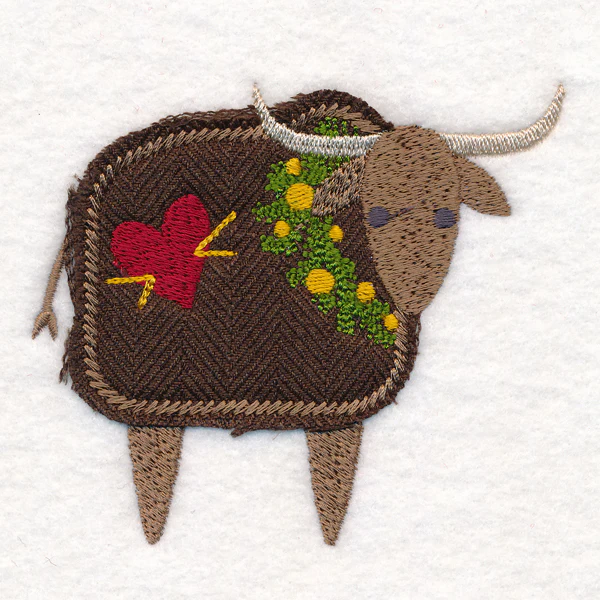 Primitive Christmas Ox (Crafty Cut Applique) - Image 4