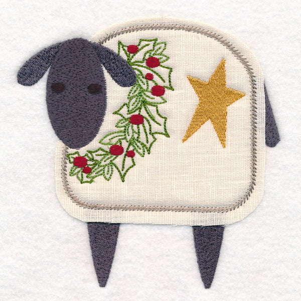 Primitive Christmas Sheep (Crafty Cut Applique) - Image 2