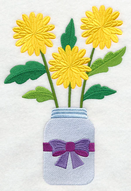 Primitive Chrysanthemum in Mason Jar - Image 5