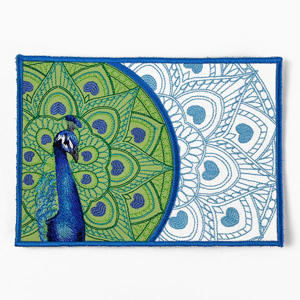 Proud as a Peacock Mug Rug (In-the-Hoop - Image 3