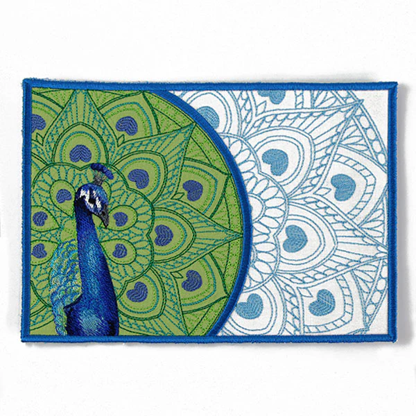 Proud as a Peacock Mug Rug (In-the-Hoop - Image 5