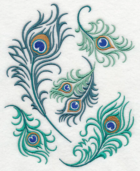 Proud Peacock Feather Collage - Image 2