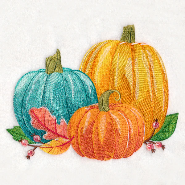 Pumpkin Trio in Watercolor - Image 4