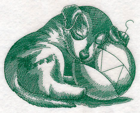 Puppy and Ornament Sketch - Image 3