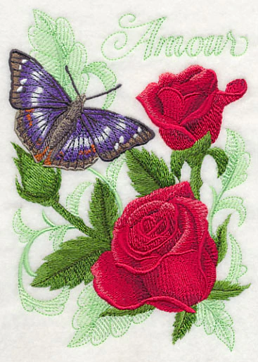 Purple Emperor Butterfly and Roses - Image 3