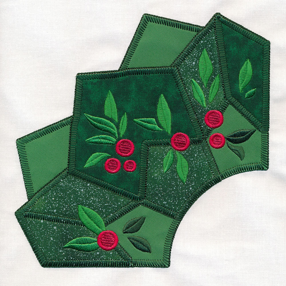 Quarter Holiday Wreath (Applique) - Image 4