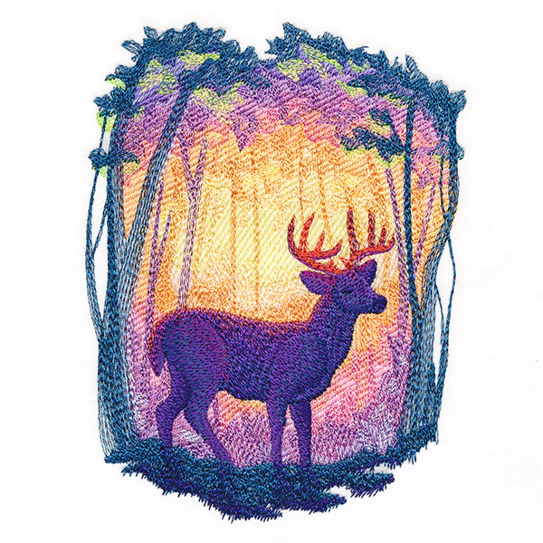 Radiant Sunset Deer Scene - Image 3