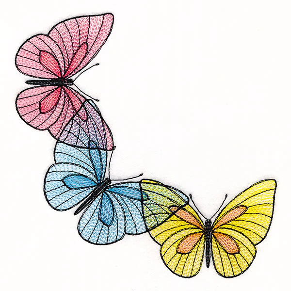 Rainbow Butterfly Corner