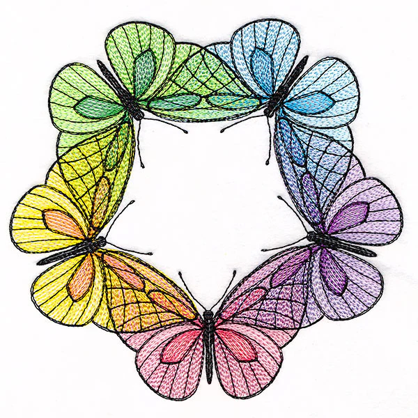 Rainbow Butterfly Wreath - Image 5
