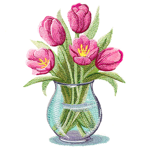 Realistic and Lovely Vase of Tulips - Image 5