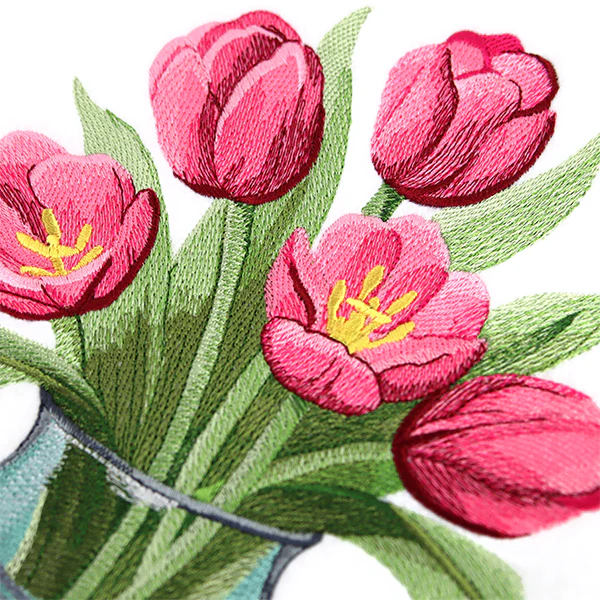 Realistic and Lovely Vase of Tulips - Image 8