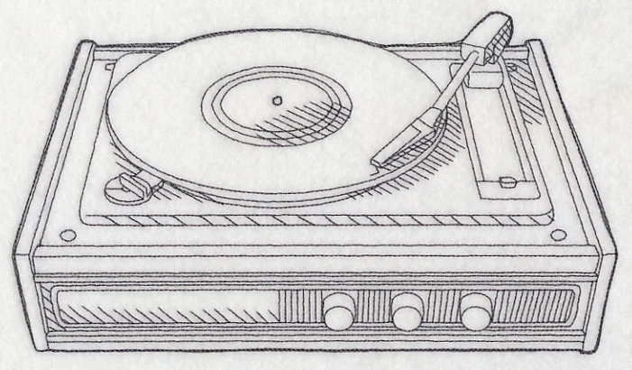 Record Player Etching - Image 2