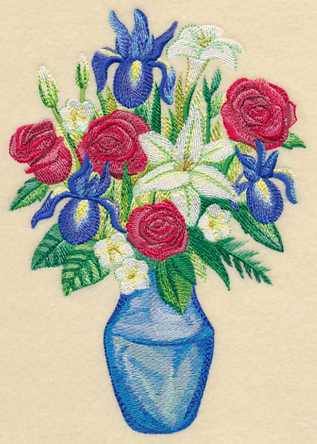 Red White & Bloom Bouquet in Watercolor - Image 2