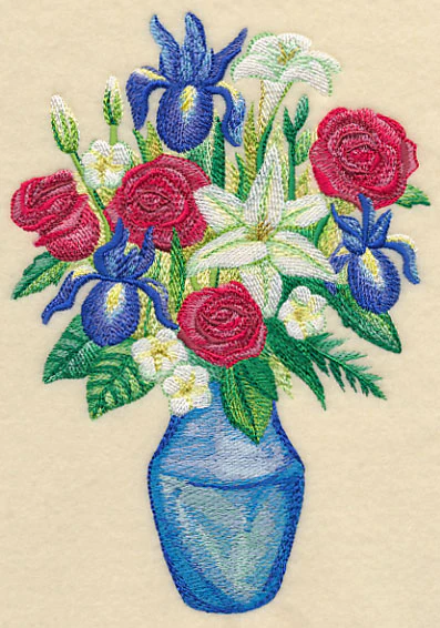 Red White & Bloom Bouquet in Watercolor - Image 3