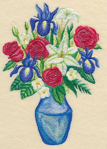 Red White & Bloom Bouquet in Watercolor - Image 4