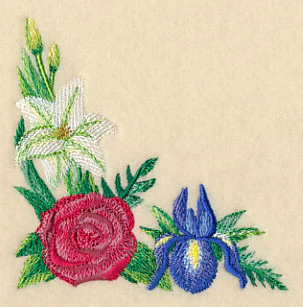 Red White & Bloom Corner in Watercolor - Image 3
