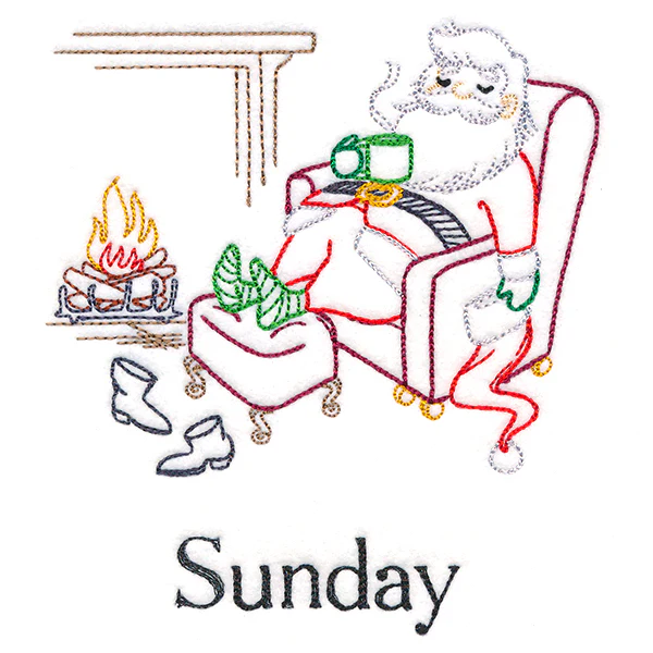 Relaxing Santa on Sunday (Vintage) - Image 3