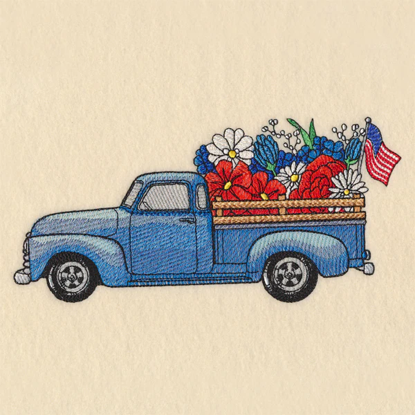 Retro American Blooms Truck - Image 2