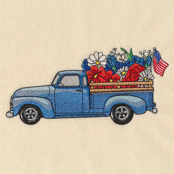 Retro American Blooms Truck - Image 4