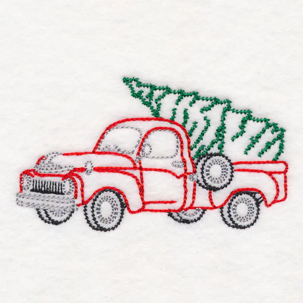 Retro Christmas Truck (Vintage) - Image 5