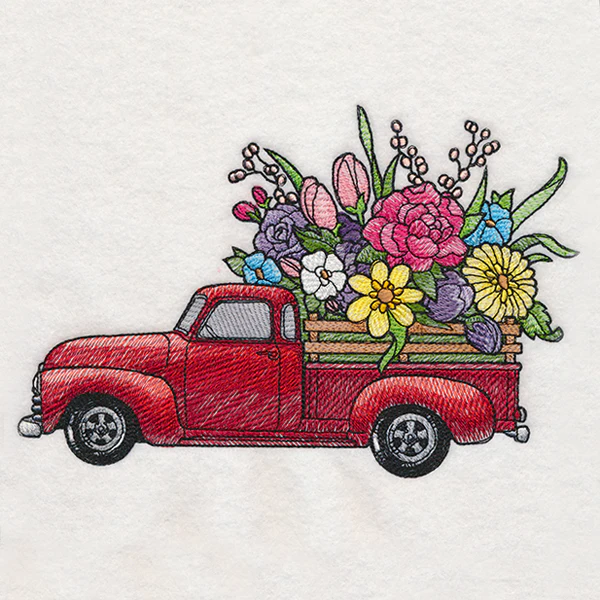 Retro Flower Truck - Image 3