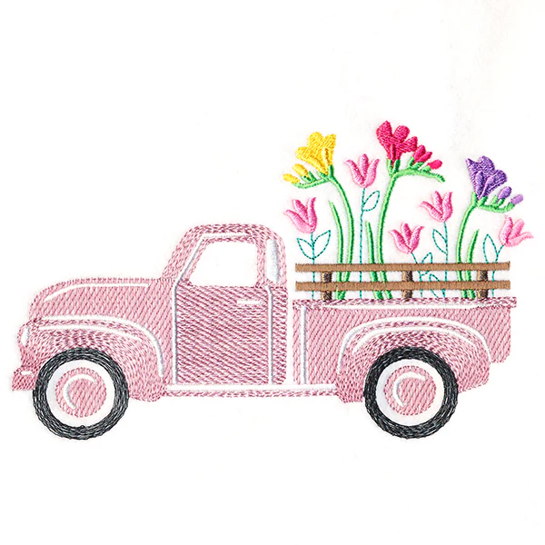 Retro Freesia Flower Truck - Image 3