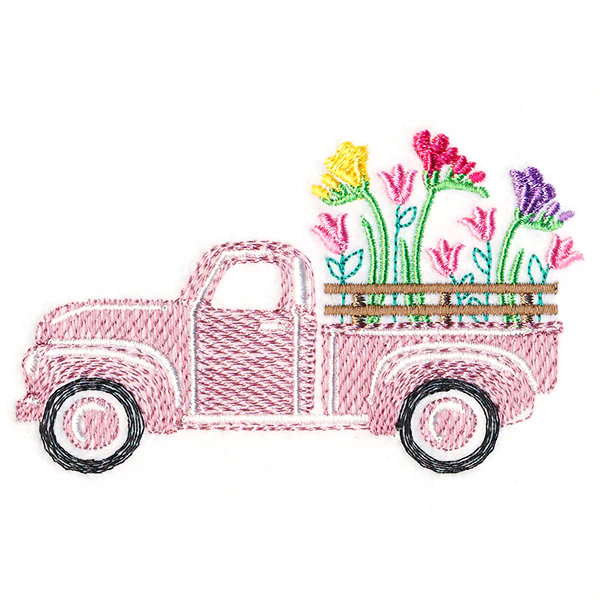 Retro Freesia Flower Truck - Image 4