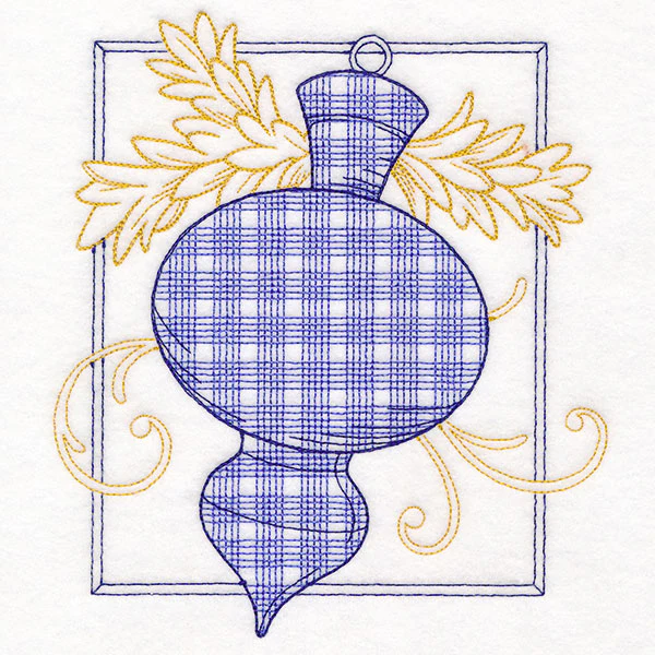 Retro Gingham Christmas Ornament - Image 2