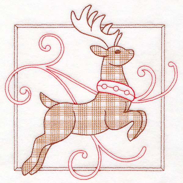 Retro Gingham Christmas Reindeer - Image 6