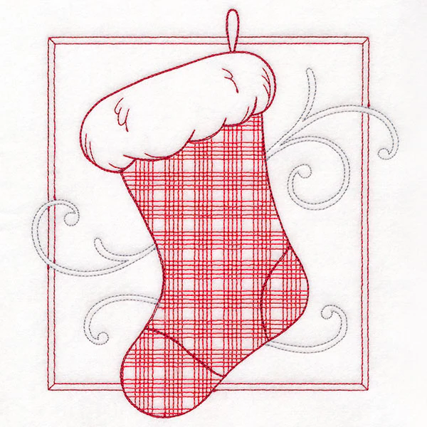 Retro Gingham Christmas Stocking - Image 11