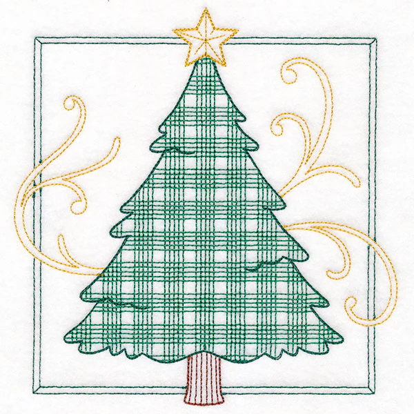 Retro Gingham Christmas Tree - Image 3