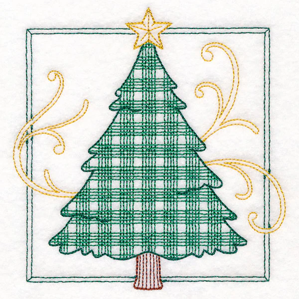 Retro Gingham Christmas Tree - Image 7