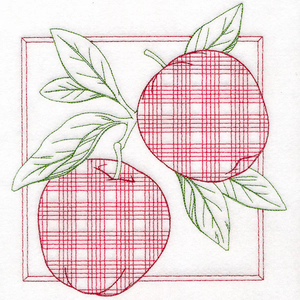 Retro Gingham Fruit -Apples - Image 11
