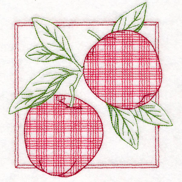 Retro Gingham Fruit -Apples - Image 7