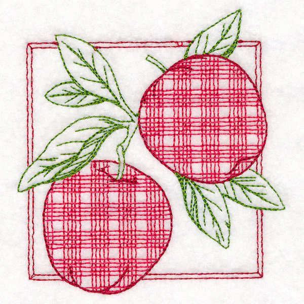Retro Gingham Fruit -Apples - Image 9