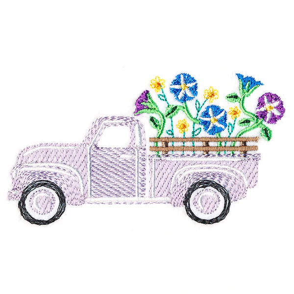 Retro Morning Glory Flower Truck - Image 4