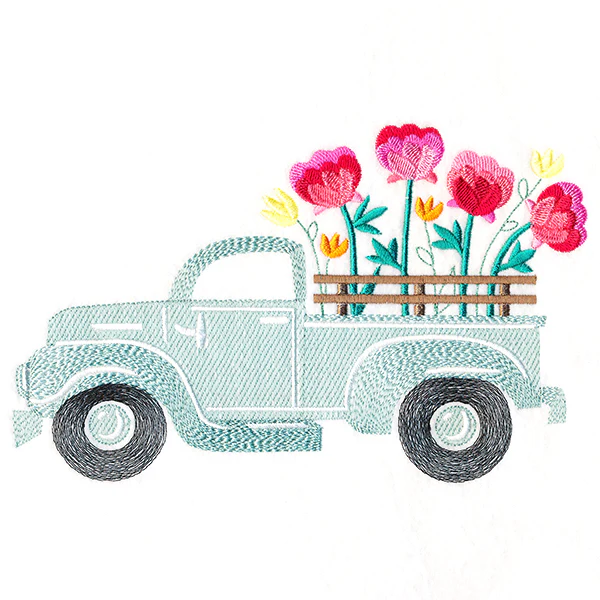 Retro Peony Flower Truck - Image 2