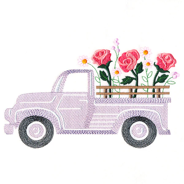 Retro Rose Flower Truck - Image 2
