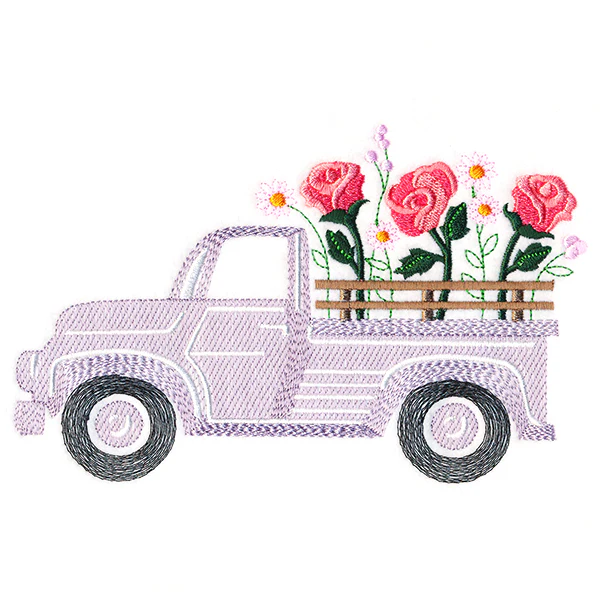Retro Rose Flower Truck - Image 3