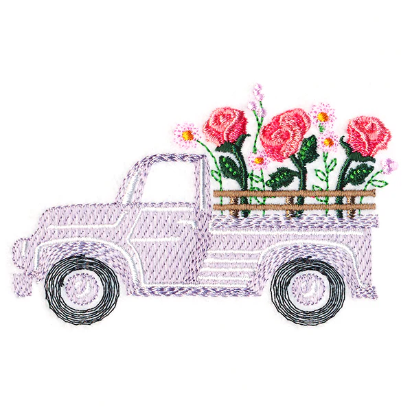 Retro Rose Flower Truck - Image 4