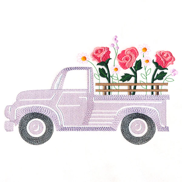 Retro Rose Flower Truck - Image 5