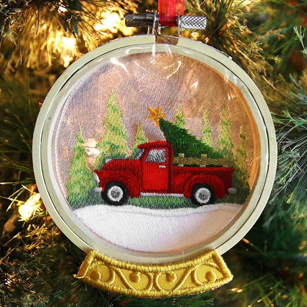 Retro Truck Snowglobe (Organza) - Image 3