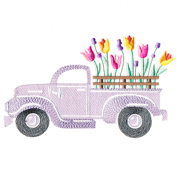Retro Tulip Flower Truck - Image 3