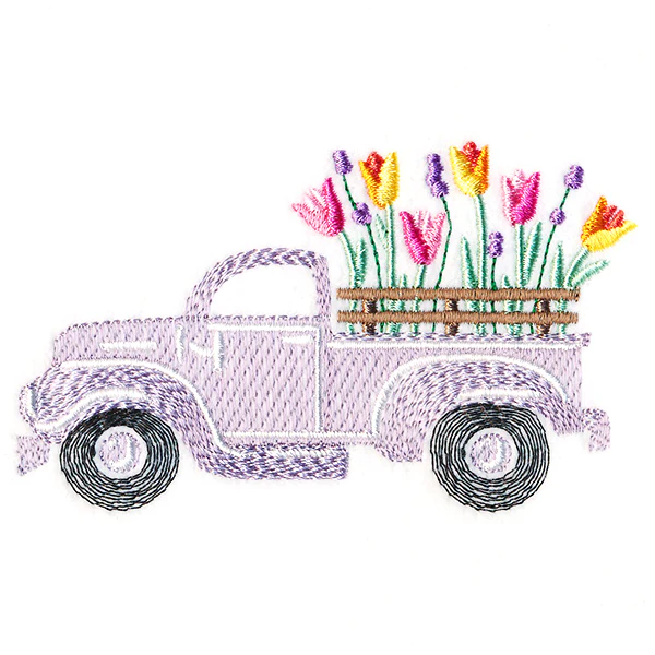 Retro Tulip Flower Truck - Image 4